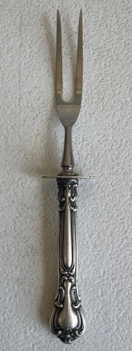 Antique Chantilly Gorham Sterling Handle Carving Fork