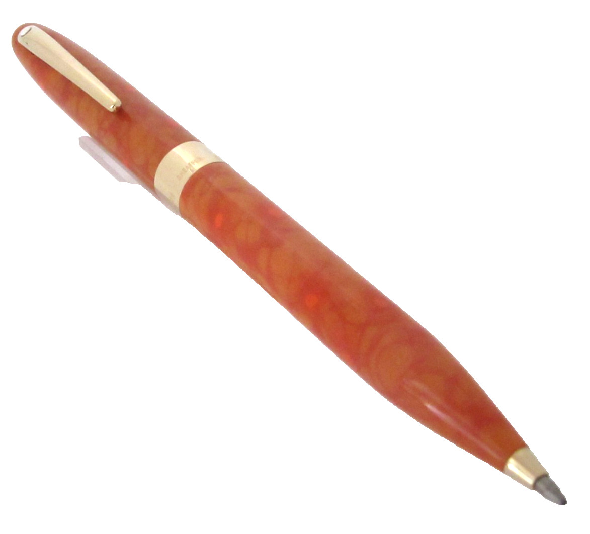 Sheaffer Crest Orange Stylo Bille de Prestige MX337 en Résine et Or