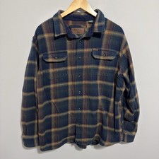 Orvis Classic Collection Mens XXL Heavy Flannel Shirt Jacket Pockets Plaid Thick