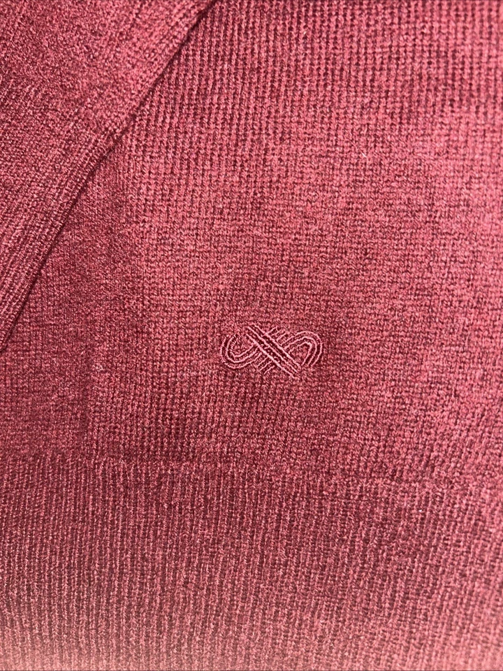 Gents JAEGER sweater Size Large Burgundy Sheer Luxury Wool and Cashmere - Image 3 of 4