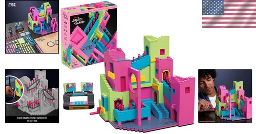 Recreate Iconic Moments: Squid Game Staircase Set with 1707 Pieces & Front Man - Picture 2 of 8
