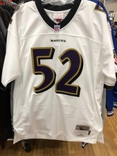 RAY LEWIS Baltimore Ravens Mitchell & Ness NFL LEGACY JERSEY MENS WHITE