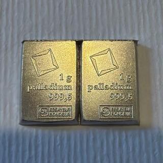 (2) 1 Gram 999.5 Fine Palladium Bars ((Lot Of 2))