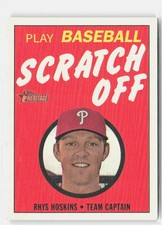 2019 Topps Heritage #19 Rhys Hoskins 1970 Topps Scratch-Offs
