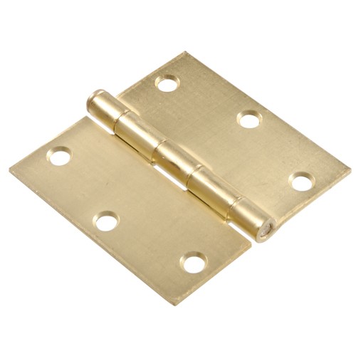 Hillman Square Corner Door Hinge Satin Brass (4") 851958