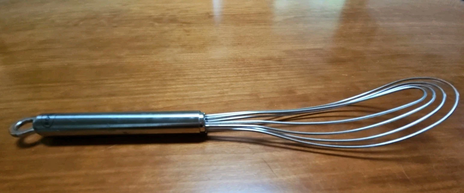 Rosle Stainless Steel Flat Egg Beater Whisk 11 Inch, Silver
