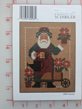 The Prairie Schooler 1993 SANTA Counted Cross Stitch Pattern Card Stock