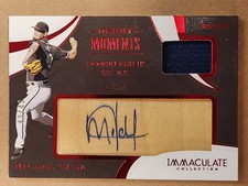 MICHEL BAEZ 2020 Panini Immaculate DEBUT MOMENTS AUTO RELIC RC 43/49 PADRES