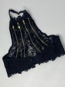 Agent Provocateur Zindie Soiree Black Gold Chain Bra AP3 Medium