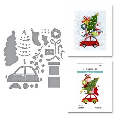 Spellbinders  METAL CUTTING DIES - YULETIDE RIDE - S4-1462
