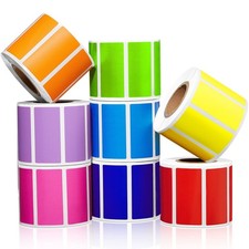 4000 Pieces Rectangular Colored Labels Stickers 1.57 x 0.75 Inch Assorted Col...