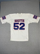 Vintage Champion Football Jersey Mens L White Red Blue Mesh 80s-90s South USA