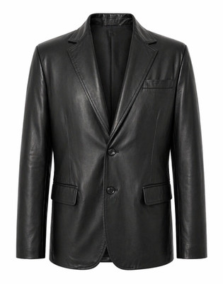 Jaded London Blazer Jacke Schwarz Herren 38R Vegan Leder Smart Freizeit