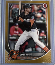 Topps 2024 Bowman Gold /50 Rookie Coby Mayo #37 Baltimore Orioles Baseball