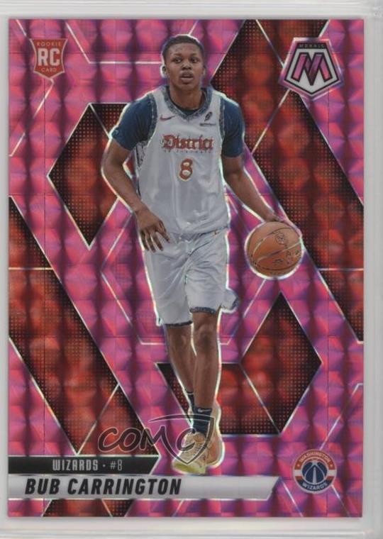 2024-25 Panini Mosaic Rookies Pink Mosaic Prizm /175 Bub Carrington #206 pe8