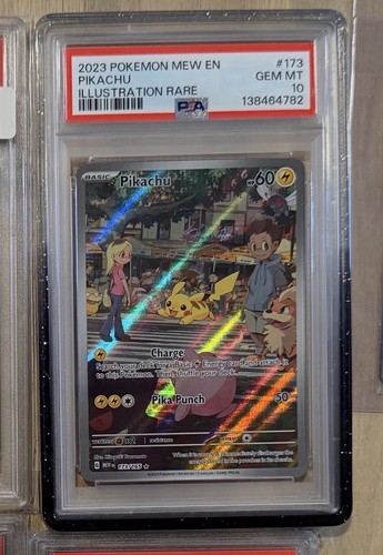 Pokemon Pikachu 173/165 SV Scarlet & Violet 151 Illustration Rare Holo PSA 10