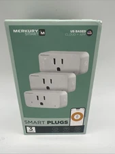Merkury Smart Wi-Fi Plug,Compatible with Alexa and Google Assistant,White 15 Amp
