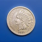 1861 Indian Head Cent 1c AU+ . Full Liberty, Diamonds