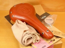 *No Import Fees* Genuine Selle Italia Mitica Saddle, Honey, Steel Rails, NIB