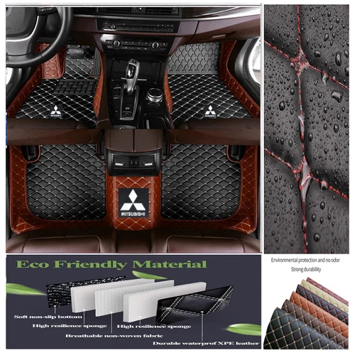 For Mitsubishi All Models Car Floor Mats Luxury Custom Waterproof Pad Carpets - Imagen 40 de 41