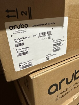 R8Q67A  Aruba 6200M 24G 4SFP+ Switch - Brand New Sealed