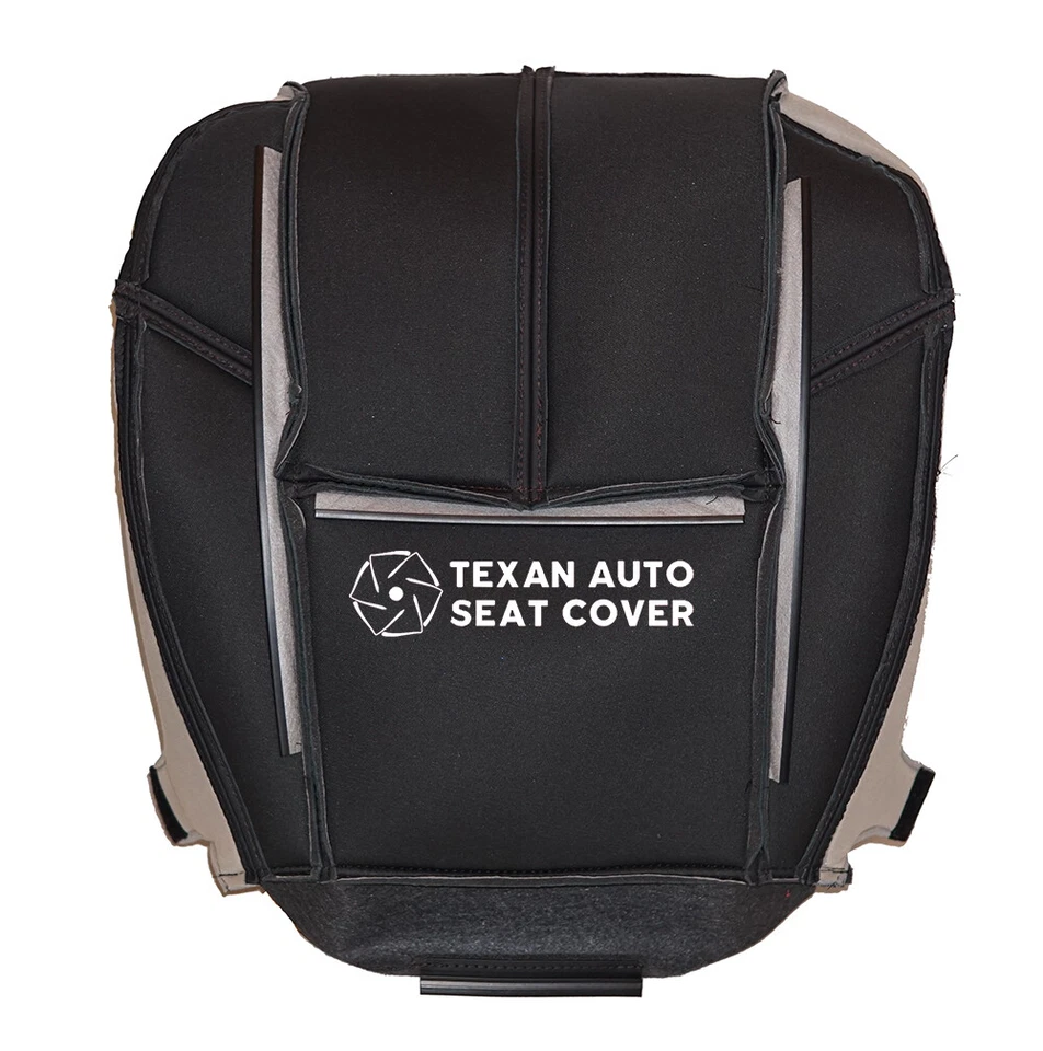 2010 2011 2012 GMC Sierra 2500 3500 SLE SLT Driver Bottom Vinyl Seat Cover Black - Image 4 of 4