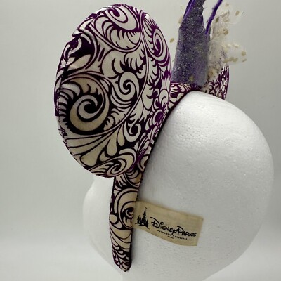 Disney Parks Minnie Mouse Bow Ears Headband Purple White  display picture 1