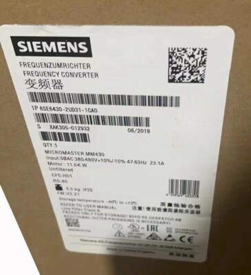 6SE6430-2UD31-1CA0 1pcS new Sealed Siemens MICROMASTER 430 6SE6430-2UD31-1CA0