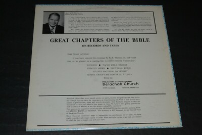 Great Chapters Of The Bible~Rev. R. B. Thieme, Jr.~Berachach