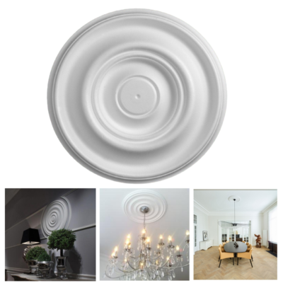 Set 3 Rosoni Per Lampadario In Metallo - 80mm, Con Viti E Fermacavo, Per Casa E Ristorante - Foto 9