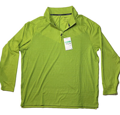 Nike Dri-Fit ADV Vapor Golf Top Men's XL Green 1/4 Zip Knit