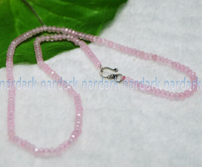 2x4mm Natural Multicolor Gems Faceted Rondelle Beads Necklaces 18'' Silver Clasp
