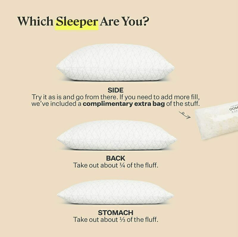 NEW Coop Home Goods Original Loft Pillow Queen Size Bed Pillows for