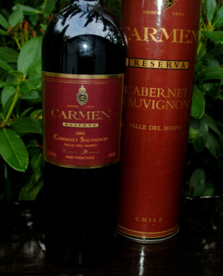 Carmen Reserve..2003..Cabernet Souvignon..Valle Del Maipo 14%..verkorkt..1500 ml