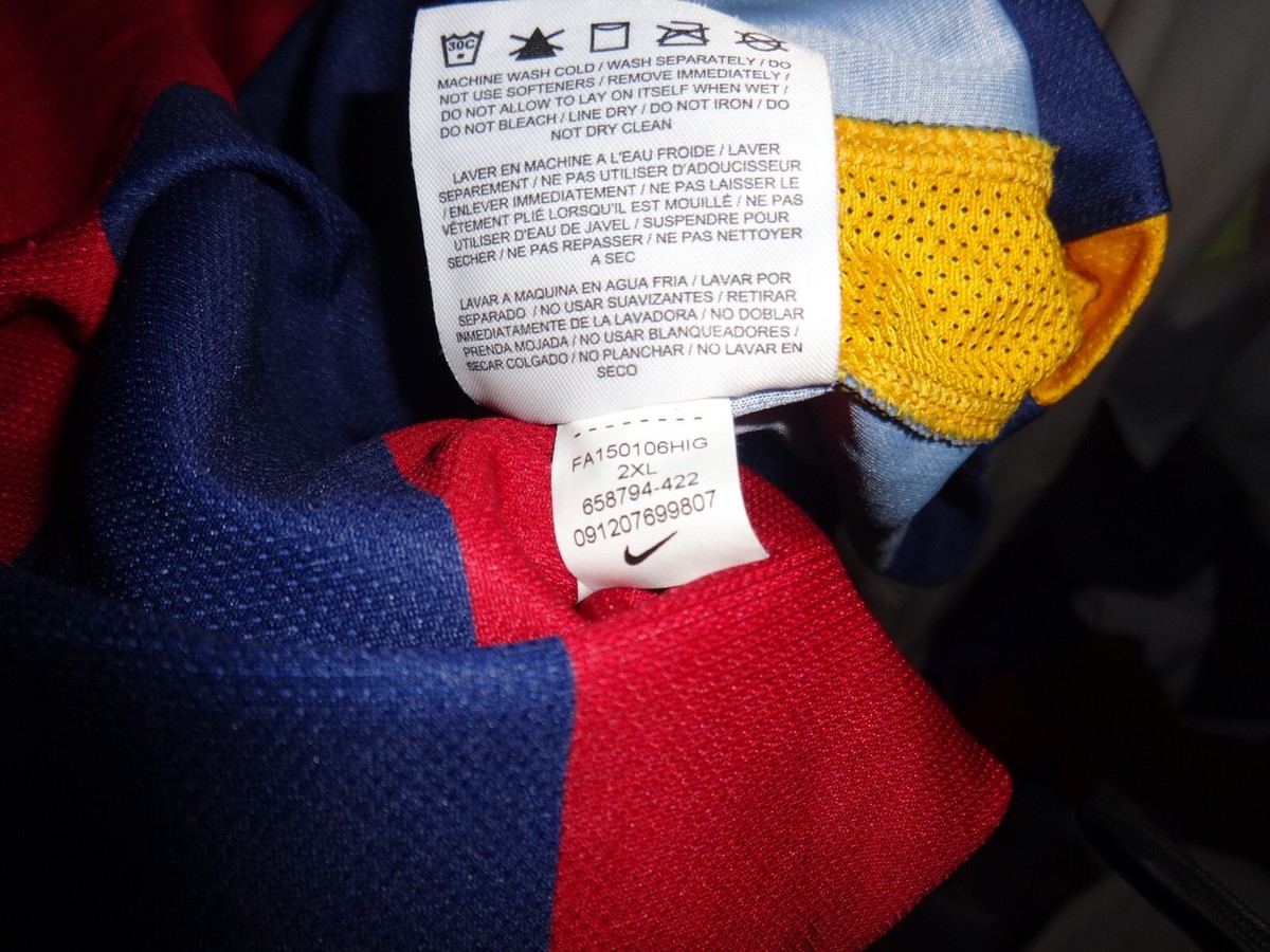 FC BARCELONA Jersey 2015 Home Shirt 2XL MINT 658794-422