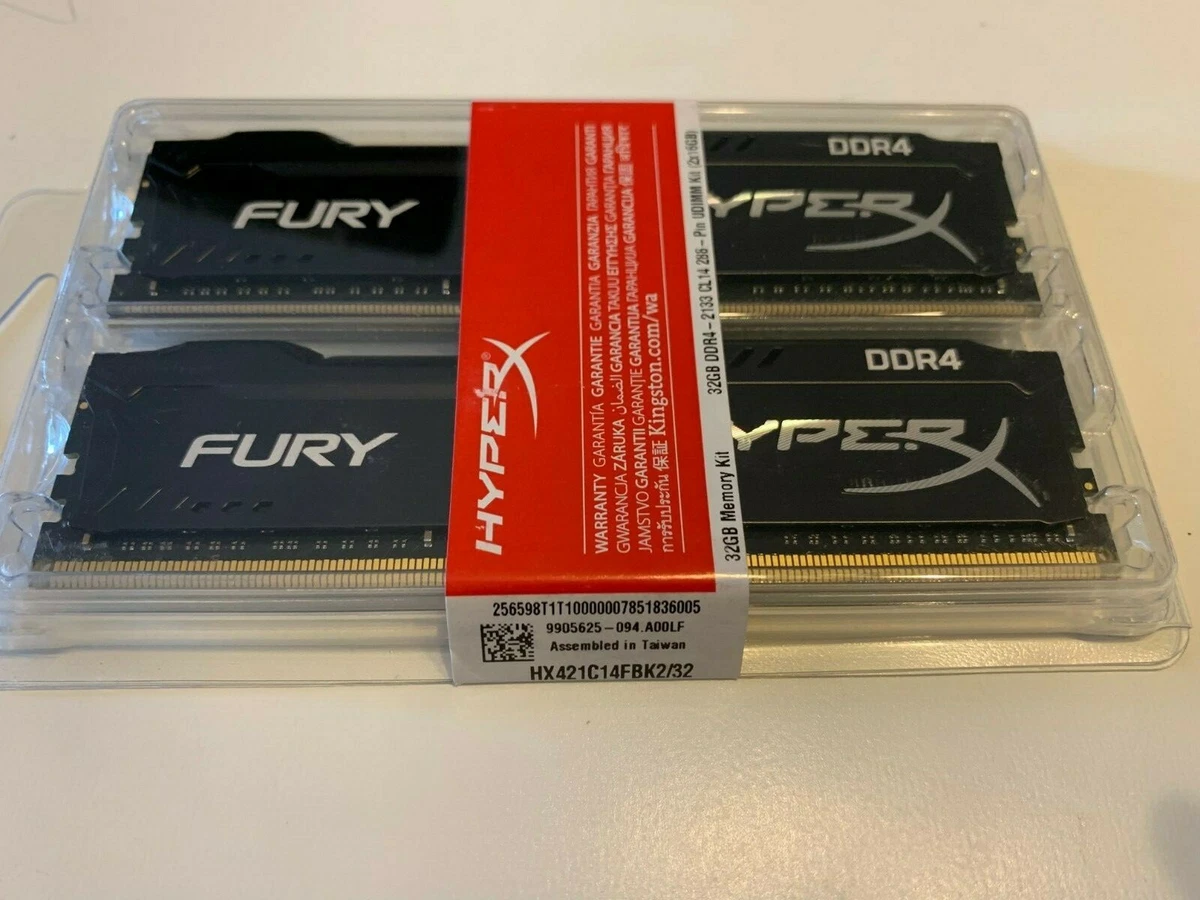 Kingston HyperX FURY DDR4 2133MHz PC4 17000 Desktop Gaming Memory 2 16GB 32GB