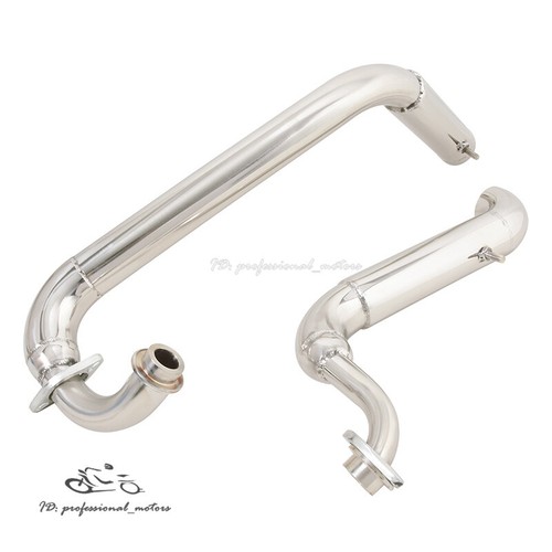 Tuyau D’échappement Complet Chrome Pour Yamaha Virago 125/250 XV125 XV250 – Silencieux Amovible Acier Inox