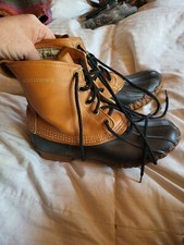 LL Bean Maine Hunting Shoe Duck Boots Women’s 8M Mid Ankle Made in USA