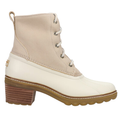 Sperry Saltwater Heels Duck  Womens Beige Casual Boots STS85829
