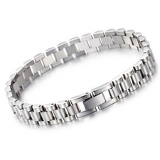 Classic 10mm Stainless Steel Link Bracelet For Men Women Party Wristband Bangle