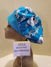 Miami Dolphins NFL Women's Bouffant Surgical Scrub Hat/Cap Handmade