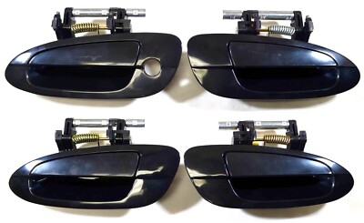 fits Nissan Altima Outside Exterior Door Handle Black Set of 4 Smooth Black