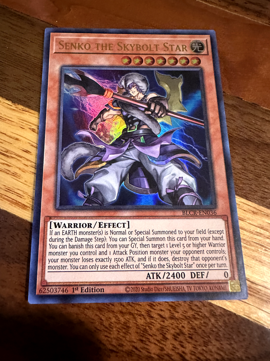 Senko the Skybolt Star BLCR-EN036 1st Edition Ultra Rare NM + BONUS | eBay Senko the Skybolt Star BLCR-EN036 1st Edition Ultra Rare NM + BONUS | eBay