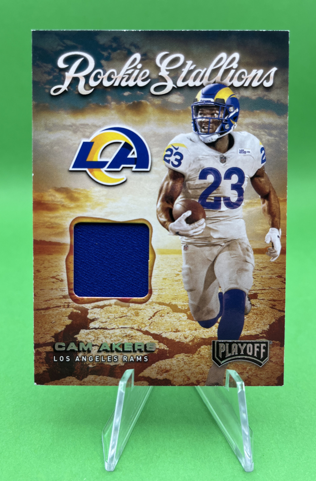 2020 Panini Playoffs Cam Akers Rookie Stallions Patch #RS-25 Rams 🔥📈