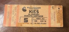 KISS RARE UNUSED CONCERT TICKET MOBILE, AL 12/05/1976