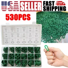 530PCS Green HNBR O-Rings Assortment Kit 18 Sizes for A/C Compressor