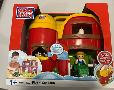Toys Fisher Price Mega Bloks Play n Go Farm Spiel -14Pieces Age 1+ Code 8277