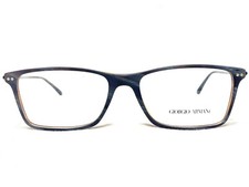 NEW Giorgio Armani AR7037 5570 Mens Grey Horn Rectangle Eyeglasses Frames 55/17