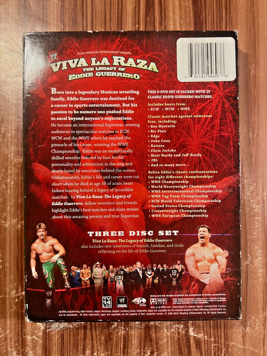 WWE Viva La Raza The Legacy Of Eddie Guerrero DVD 2008 3-Disc Set