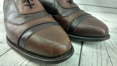 Allen Edmonds Winhall Two Tone Brown Leather Cap Toe Oxford Dress Shoes 10.5 Allen Edmonds Winhall Two Tone Brown Leather Cap Toe Oxfords  main image 2